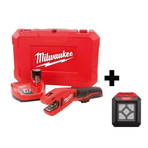 Milwaukee M12 12-Volt Lithium-Ion Cordless Copper Tubing Cutter Kit W/ 1000 Lumens M12 Flood Light