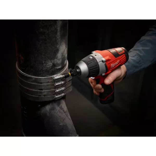 Milwaukee M12 12-Volt Lithium-Ion Cordless 1/4 in. No-Hub Coupling Driver (Tool-Only)