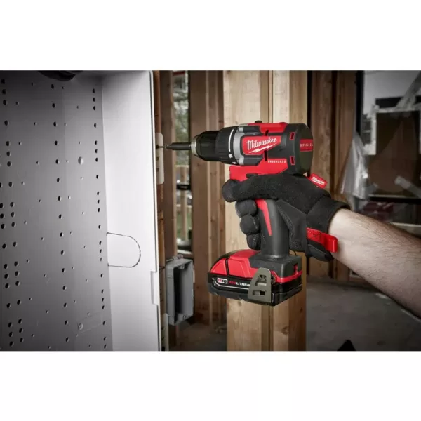 Milwaukee M18 18-Volt Lithium-Ion Brushless Cordless 1/2 in. Compact Drill/Driver (Tool-Only)