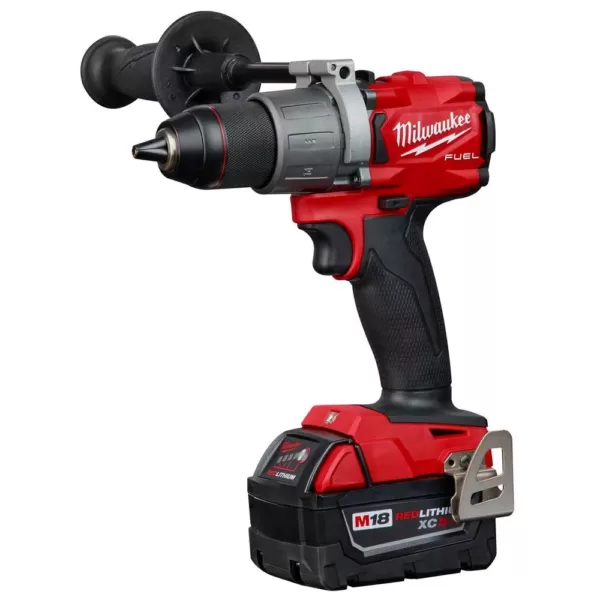 Milwaukee M18 FUEL 18-Volt Lithium-Ion Brushless Cordless 1/2 in. Drill / Driver Kit W/(2) 5.0Ah Batteries, Charger, and Hard Case