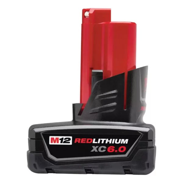 Milwaukee M12 12-Volt Lithium-Ion Extended Capacity Battery Pack Combo W/ 6.0Ah and 3.0Ah Batteries