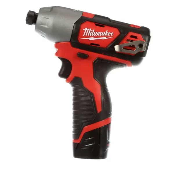 Milwaukee M12 12-Volt Lithium-Ion Cordless Hammer Drill/Impact Driver Combo Kit (2-Tool) with (2) 1.5Ah Batteries, Charger & Bag