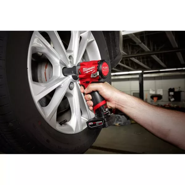 Milwaukee M12 FUEL 12-Volt Lithium-Ion Brushless Cordless 3/8 in. Impact Wrench and 3/8 in. Ratchets Combo Kit (Tool-Only Kit)