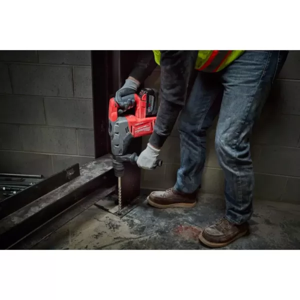 Milwaukee M18 FUEL 18-Volt Lithium-Ion Brushless Cordless 1-9/16 in. SDS-Max Rotary Hammer W/ M18 FUEL Grinder