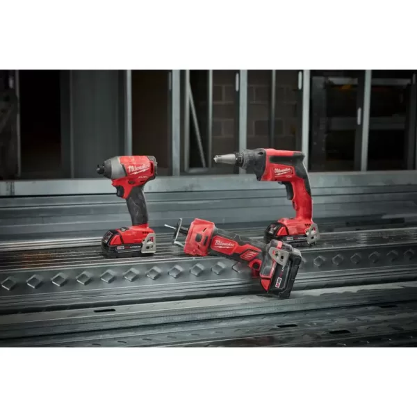 Milwaukee M18 FUEL 18-Volt Lithium-Ion Brushless Cordless Drywall Screw Gun Compact Kit with M18 Cut Out Tool