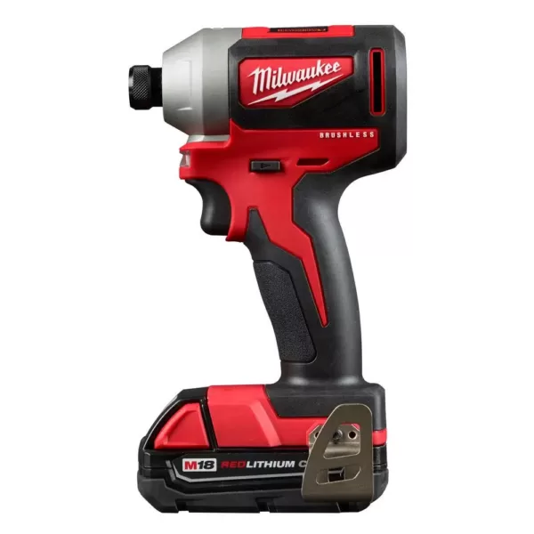 Milwaukee M18 18-Volt Lithium-Ion Brushless Cordless Hammer Drill and Impact Combo Kit with M18 4-1/2 in. Cut-Off/Grinder