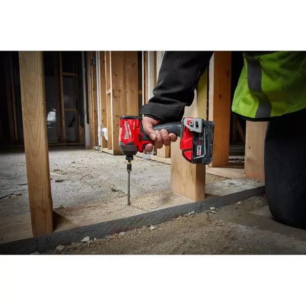 Milwaukee M18 FUEL 18-Volt Lithium-Ion Brushless Cordless Hammer Drill Driver/SDS Rotary Hammer/ Impact Driver with 4-Batteries