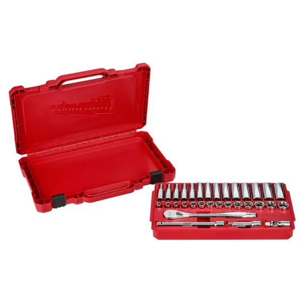 Milwaukee 3/8 in. Drive Metric Ratchet and Socket Mechanics Tool Set (32-Piece)