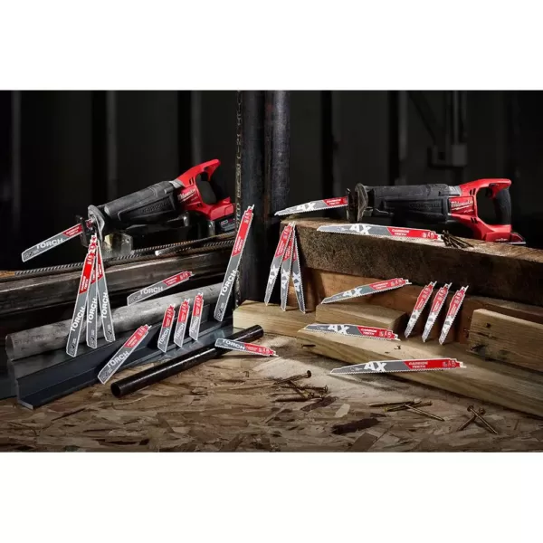 Milwaukee 6 in. 5 TPI AX Carbide Teeth Demo Nail Embedded Wood Cutting SAWZALL Reciprocating Saw Blade (1-Pack)