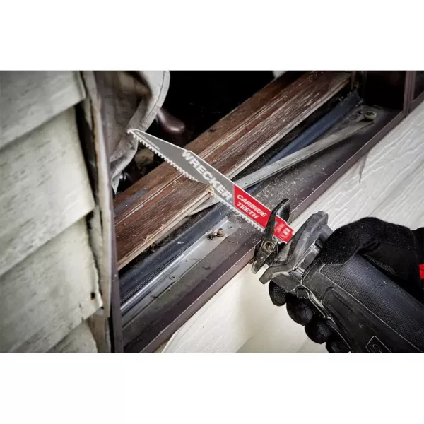 Milwaukee 12 in. 6 TPI WRECKER Carbide Teeth Multi-Material Cutting SAWZALL Reciprocating Saw Blade