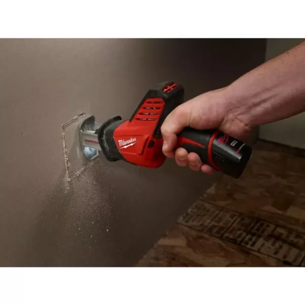 Milwaukee M12 12-Volt Lithium-Ion HACKZALL Cordless Reciprocating Saw with 2 1.5 Ah Batteries, Charger and Hard Case