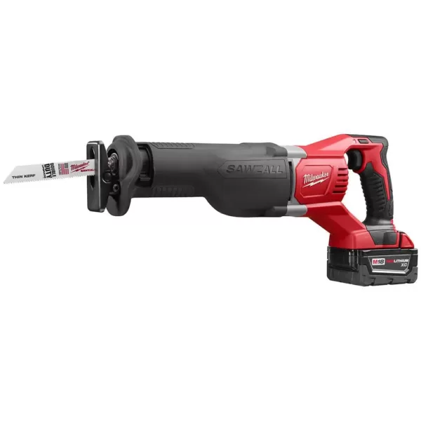 Milwaukee M18 18-Volt Lithium-Ion Cordless SAWZALL Reciprocating Saw W/(2) 3.0Ah Batteries, Charger, Hard Case