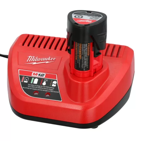 Milwaukee M12 12-Volt Lithium-Ion Cordless 3/8 in. Right-Angle Drill W/(1) 1.5Ah Battery, Charger & Tool Bag