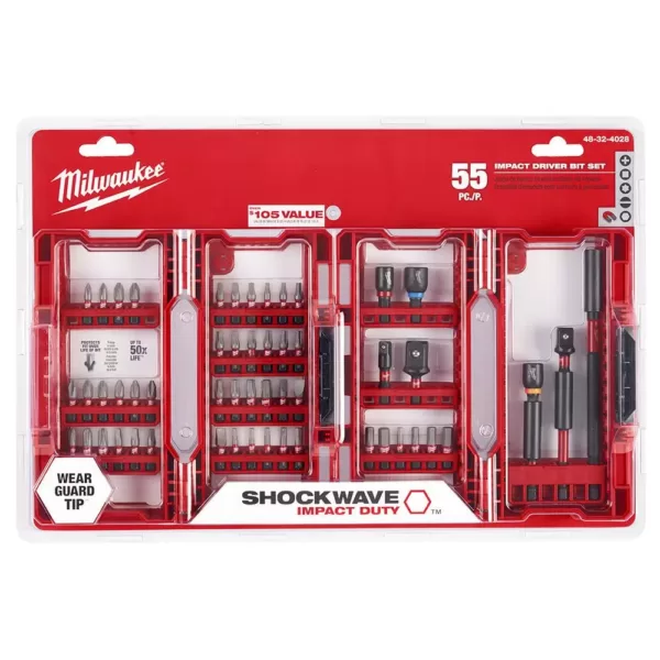 Milwaukee SHOCKWAVE IMPACT DUTY Driver Bit Set (55-Piece)