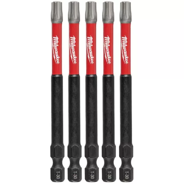 Milwaukee SHOCKWAVE Torx #30 3.5 in. Impact Duty Steel Screwdriver Bit (5-Pack)