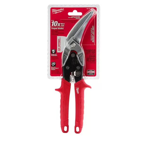 Milwaukee 11 in. Long Left-Cut Offset Snips