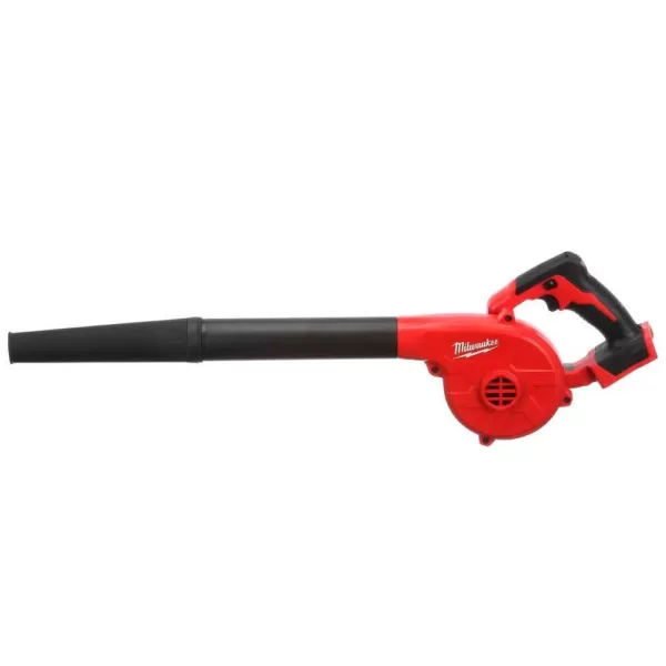 Milwaukee M18 18-Volt Lithium-Ion Cordless Compact Blower with INKZALL Black Fine Point Jobsite Marker