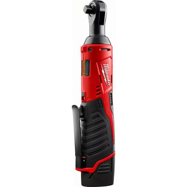 Milwaukee M12 12-Volt 3/8 in. Lithium-Ion Cordless Ratchet Kit with 1.5Ah Battery, Charger and Tool Bag