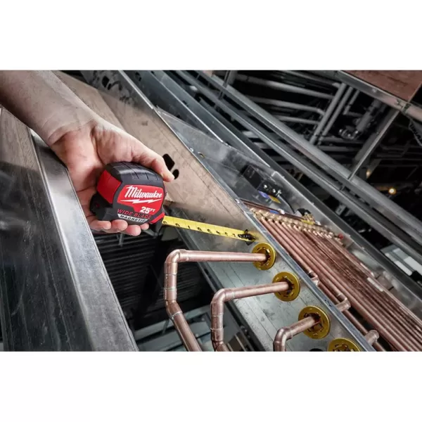 Milwaukee 16 ft. x 1.3 in. Wide Blade Magnetic Tape Measure with 17 ft. Reach