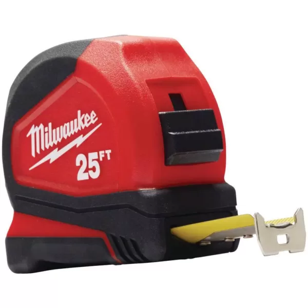 Milwaukee 25 ft. Compact Tape Measure W/ Safety Glasses with Clear Lenses