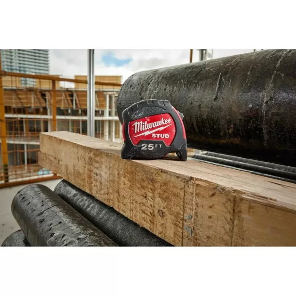 Milwaukee 25 ft. x 1.3 in. Gen II STUD Tape Measure with 17 ft. Reach