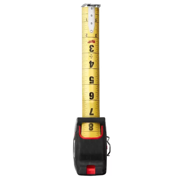 Milwaukee 25 ft. x 1.3 in. Gen II STUD Magnetic Tape Measure with 14 ft. Standout (2-Pack)