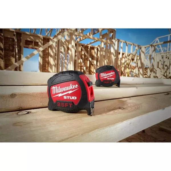 Milwaukee 25 ft. and 16 ft. STUD Tape Measure (2-Pack)