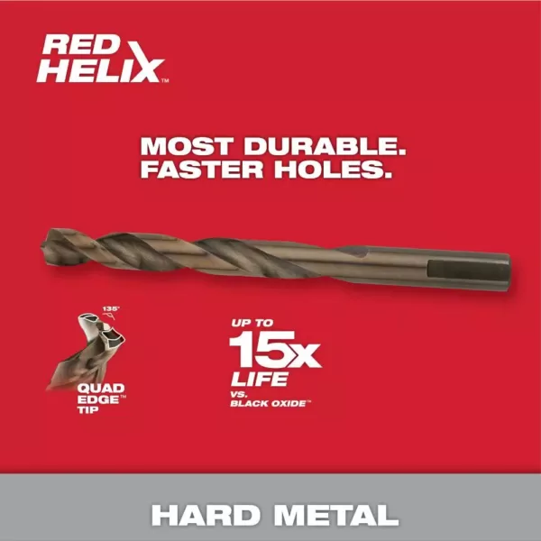 Milwaukee 1/4 in. Cobalt Red Helix Twist Drill Bit