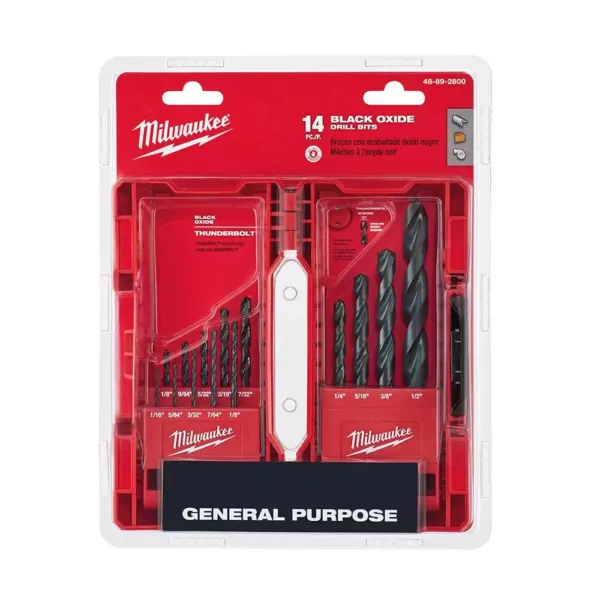 Milwaukee Black Oxide Drill Bit Set (14-Piece)