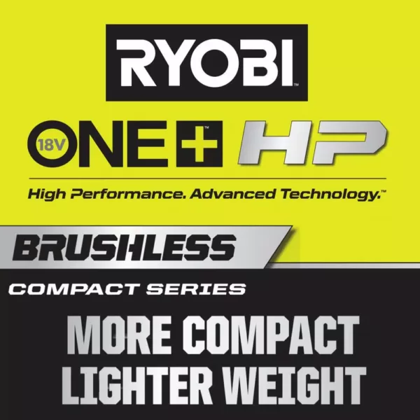 RYOBI ONE+ HP 18V Brushless Cordless Compact 1/2 in. Drill/Driver, 3/8 in. Right Angle Drill, (2) Batteries, Charger, and Bag