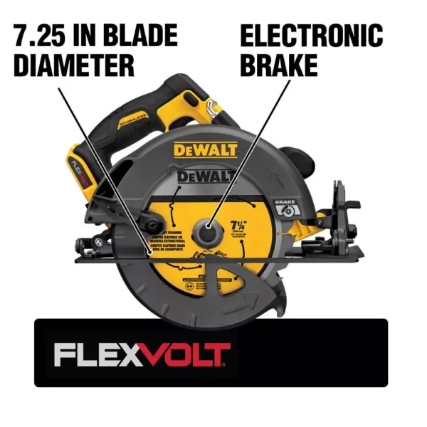 DEWALT FLEXVOLT 60-Volt Lithium-Ion Combo Kit (2-Tool) with (2) Batteries 6.0 Ah, Charger and 22 in. ToughSystem Toolbox