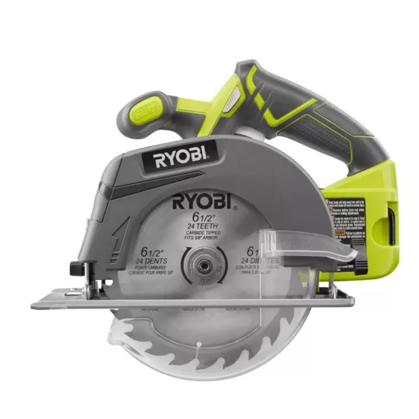 RYOBI 18-Volt ONE+ Cordless 6-1/2 in. Circular Saw with 1.5 Ah Compact Lithium-Ion Battery