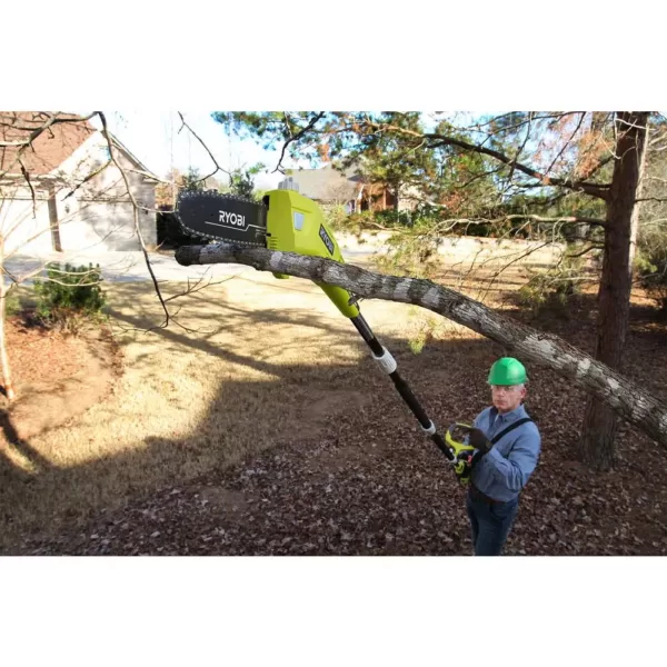 RYOBI 110 MPH 525 CFM 40-Volt Lithium-Ion JetFan Leaf Blower and 10 in. 40-Volt Pole Saw with4.0Ah Battery andCharger Included