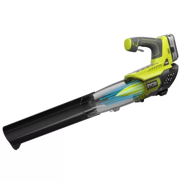 RYOBI Reconditioned ONE+ 100 MPH 280 CFM 18-Volt Lithium-Ion Cordless Leaf Blower - 4.0 Ah Battery and Charger Included