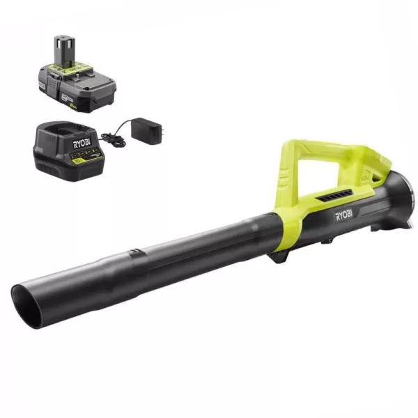 RYOBI Reconditioned ONE+ 90 MPH 200 CFM 18-Volt Lithium-Ion Cordless Leaf Blower - 2.0 Ah Battery and Charger Included