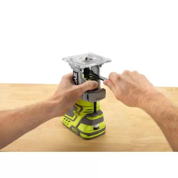 RYOBI 18-Volt ONE+ Lithium-Ion Cordless Fixed Base Trim Router and 5 in. Random Orbit Sander (Tools Only)