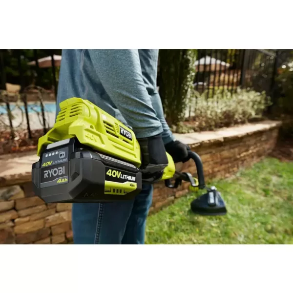 RYOBI 40-Volt X Lithium-Ion Cordless Attachment Capable String Trimmer and 40-Volt Lithium-Ion Cordless Blower (Tools-Only)