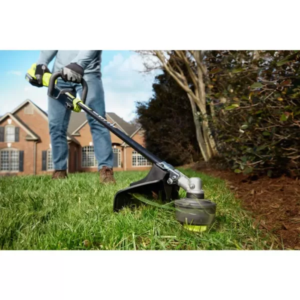 RYOBI 40-Volt Lithium-Ion Cordless Attachment Capable Trimmer/Edger - 4.0 Ah Battery and Charger Included