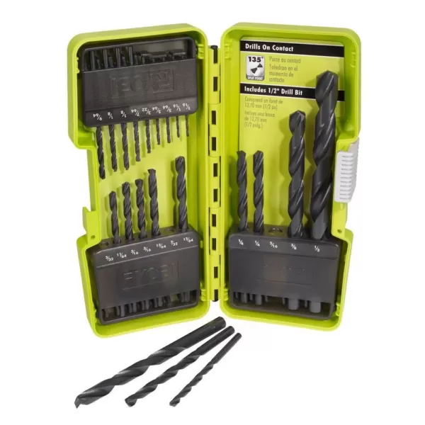 RYOBI Black Oxide Drill Bit Set (21-Piece)