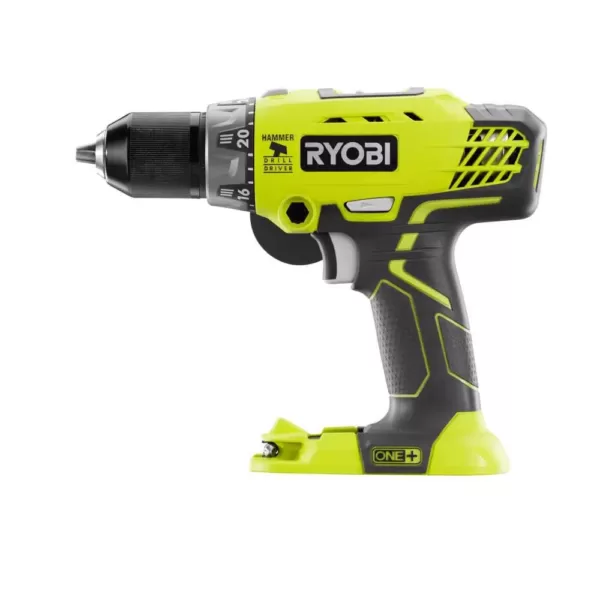 RYOBI 18-Volt ONE+ Cordless 1/2 in. Hammer Drill/Driver with 1.5 Ah Compact Lithium-Ion Battery