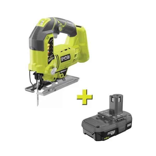 RYOBI 18-Volt ONE+ Cordless Orbital Jig Saw with 1.5 Ah Compact Lithium-Ion Battery