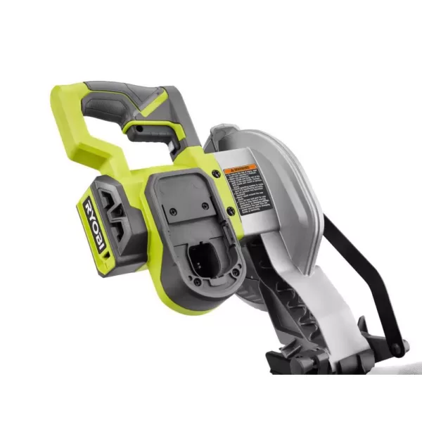 RYOBI 18-Volt ONE+ Lithium-Ion Cordless 7-1/4 in. Compound Miter Saw and AirStrike 18-Gauge Brad Nailer (Tools Only)