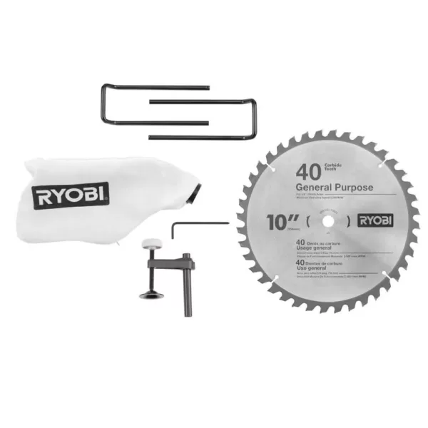 RYOBI 15 Amp 10 in. Sliding Compound Miter Saw and 18-Volt Cordless ONE+ Drill/Driver, Circular Saw Kit