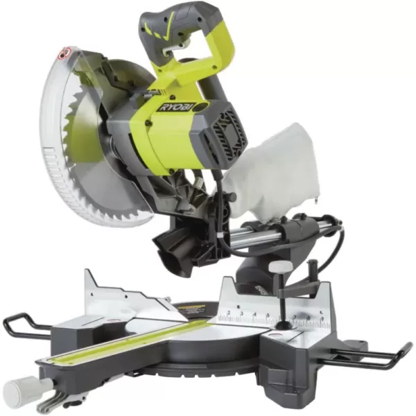 RYOBI 15 Amp 10 in. Sliding Compound Miter Saw and 18-Volt Cordless ONE+ 1/2 in. Drill/Driver Kit w/(1)1.5 Ah Battery, Charger