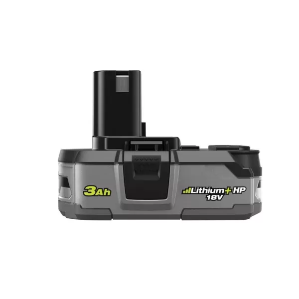 RYOBI 18-Volt ONE+ 2.0 Ah Lithium-Ion Compact Battery and 3.0 Ah Lithium-Ion LITHIUM+ HP High Capacity Battery