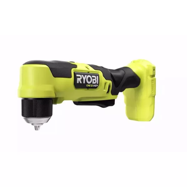 RYOBI ONE+ HP 18V Brushless Cordless Compact 3/8 in. Right Angle Drill and Compact One-Handed Reciprocating Saw (Tools Only)