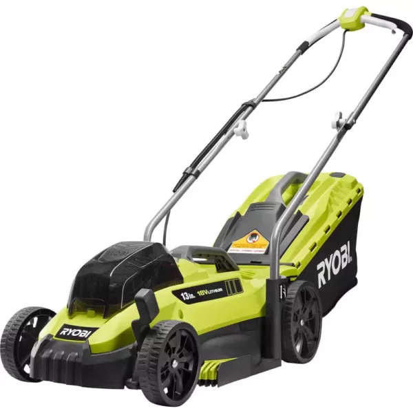 RYOBI 13 in. ONE+ 18-Volt Lithium-Ion Cordless Battery Walk Behind Push Lawn Mower - 4.0 Ah Battery/Charger Included