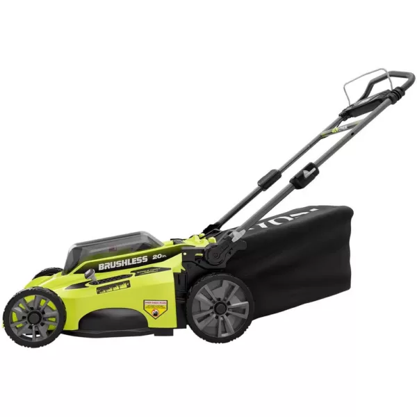 RYOBI 20 in. 40-Volt Brushless Lithium-Ion Cordless Battery Walk Behind Push Lawn Mower two 6.0 AhBatteries & Charger Included