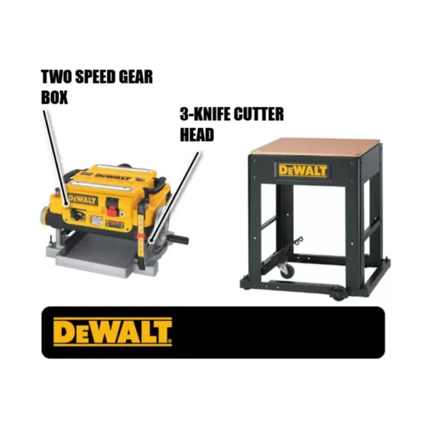 DEWALT 15 Amp 13 in. Corded Planer with Bonus Stand